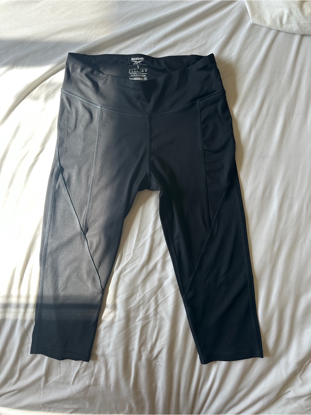 Reebok Black 3/4 Cropped Active Leggings